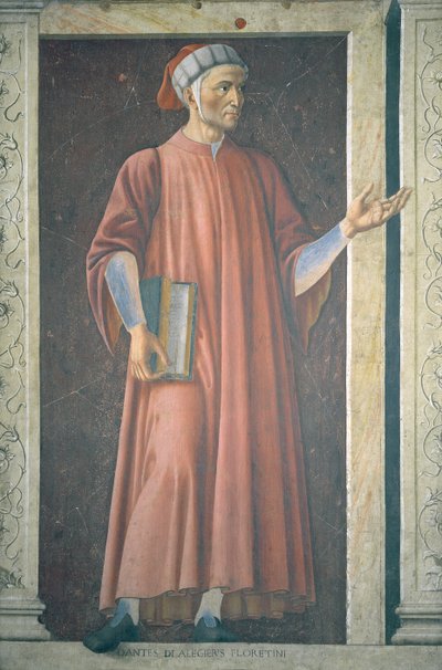 Dante Alighieri from the Villa Carducci Series of Famous Men and Women by Andrea del Castagno